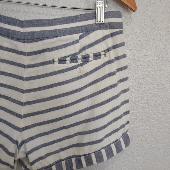 J. Crew Gray & White Striped Shorts Size 6 - Picture 7 of 9